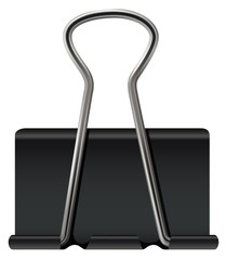 Wall Mural - single black paper clip