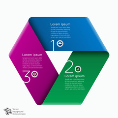 Canvas Print - infographic vector background 3-step process