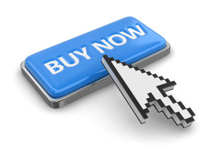 Fototapete - Cursor and button BUY NOW. Image with clipping path