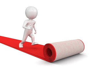 Poster - Red Carpet and man (clipping path included)
