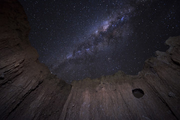 Wall Mural - canyon with milky way