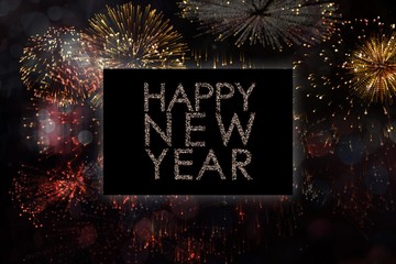 Poster - Composite image of glittering happy new year