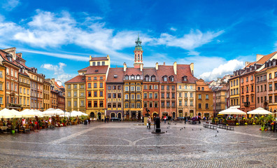 Fototapete - Old town square in Warsaw