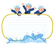 © passengerz - Banner or card with happy sailors