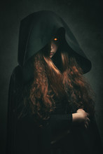 Fire Witch With Black Robe