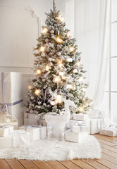 Wall Mural - Christmas tree and gifts