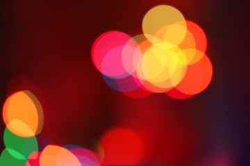 Canvas Print - Colourful holiday bokeh. Abstract Christmas background