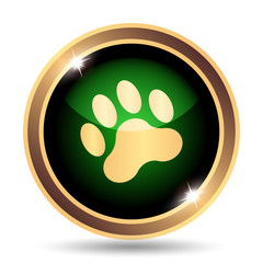 Poster - Paw print icon