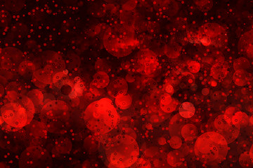 Wall Mural - Abstract background red bokeh circles. Beautiful background with confetti particles.