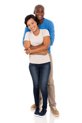 Wall Mural - african man hugging his girlfriend