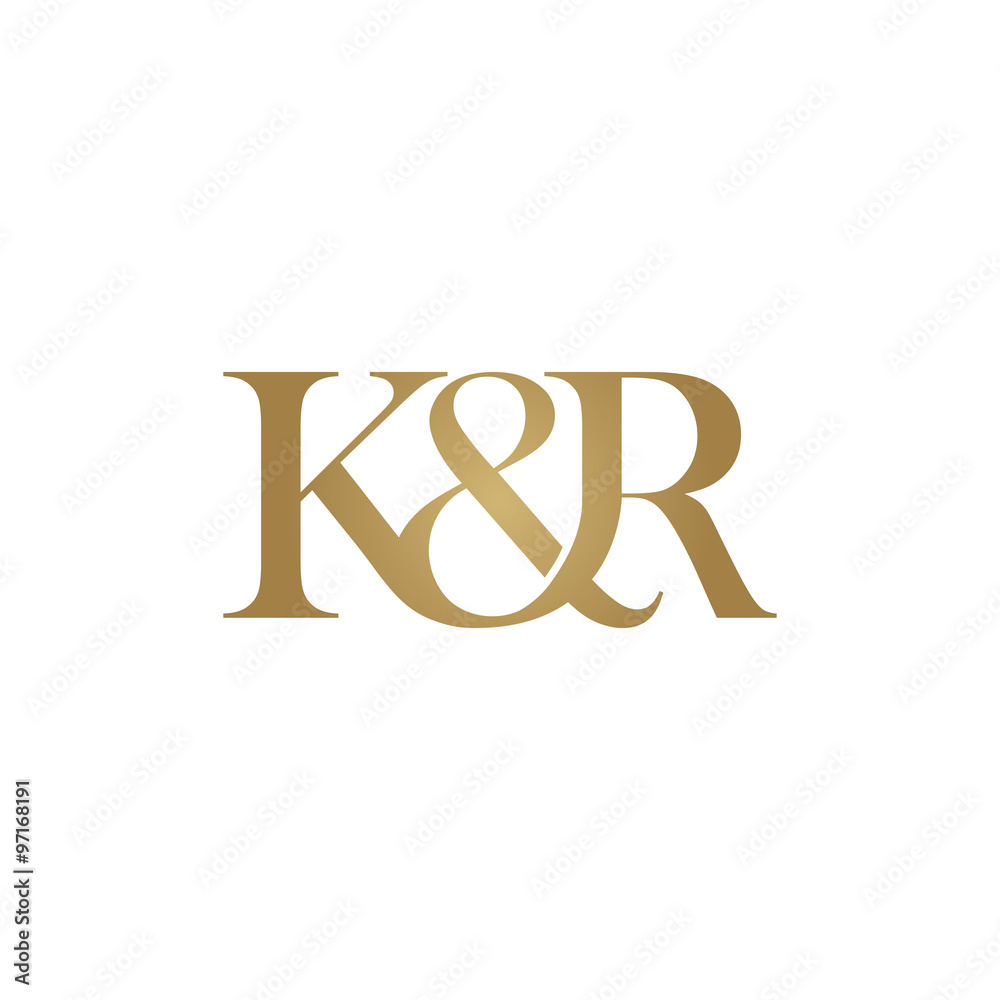 K R Initials K&R Initial logo. Ampersand monogram logo Stock Vector | Adobe Stock