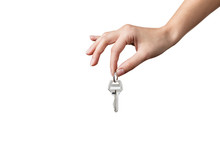 Beautiful Woman Hand With A Key 