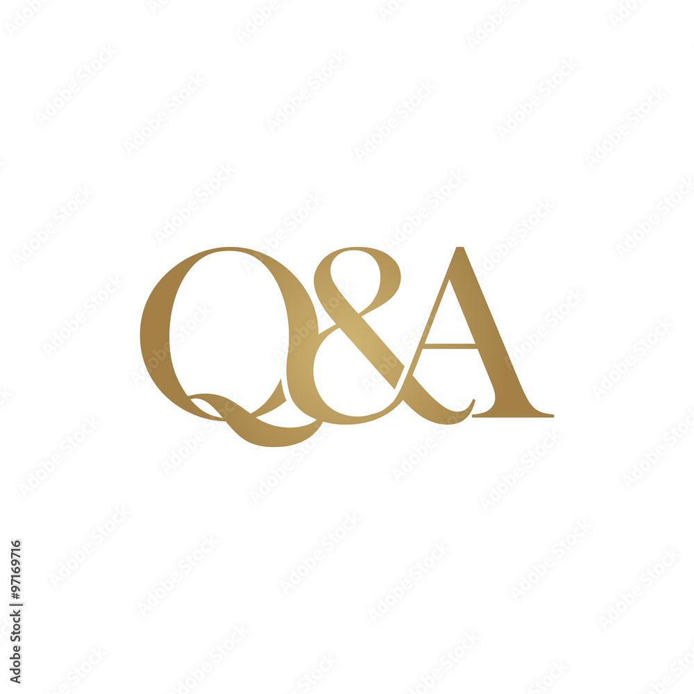 Q&A Initial logo. Ampersand monogram logo Stock Vector | Adobe Stock