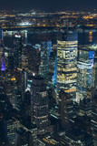 Fototapeta Nowy Jork - Manhattan skyscrapers at night