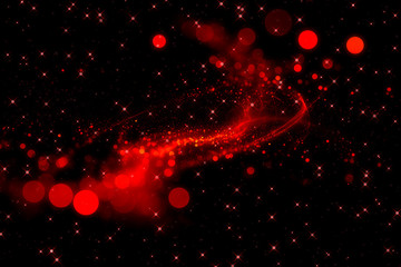 Wall Mural - Abstract background red bokeh circles. Beautiful background with stars