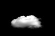 canvas print picture - Beautiful Single white cloud isolated over black background