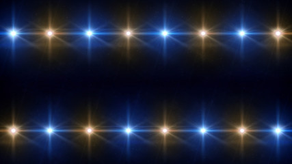 Wall Mural - double Stars lens flares yellow and blue