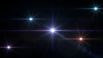 Wall Mural - spotlight Glow Star cross blue lens flare