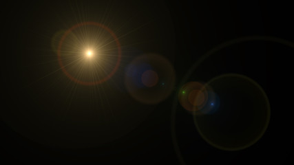 Wall Mural - spotlight round circle lens flare yellow