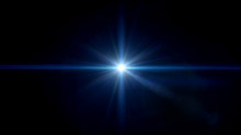 Twinkle Blue Star Lens Flare Center