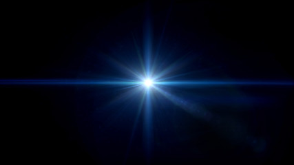 Wall Mural - twinkle blue star lens flare center