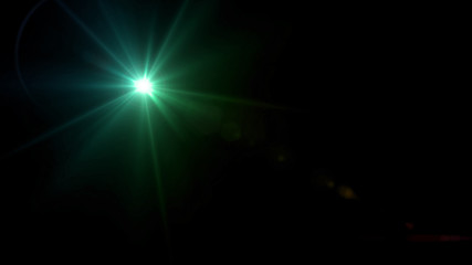 Wall Mural - twinkle star lens flare green