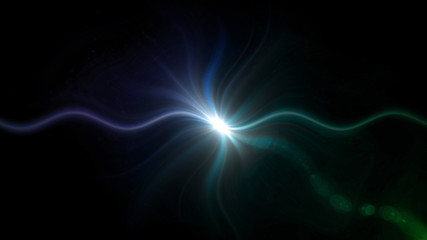 Wall Mural - twirl star lens flare green center