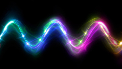 Wall Mural - wave lens flares pattern