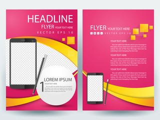 Abstract vector modern flyers brochure / annual report /design templates / stationery with white background in size a4