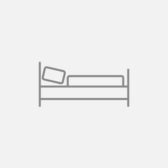 Sticker - Bed line icon.