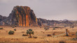 Red rock sunset landscape in Madagascar