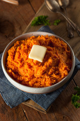 Poster - Organic Homemade Mashed Sweet Potatoes