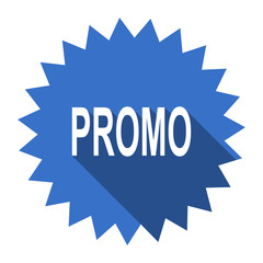 Poster - promo blue flat icon