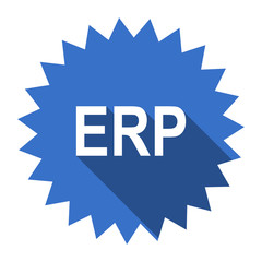 Aufkleber - erp blue flat icon