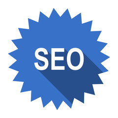 Aufkleber - seo blue flat icon