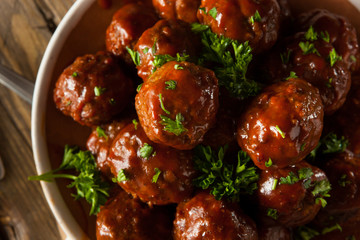 Wall Mural - Homemade Barbecue Meat Balls