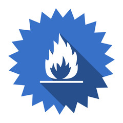 Poster - flame blue flat icon