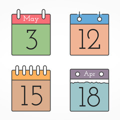 Sticker - Calendar Icons