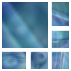 Poster - Blue blur abstract background design set