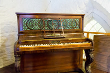 Antique Piano In Church