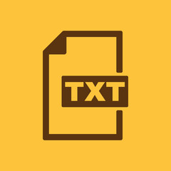Poster - The TXT icon. Text file format symbol. Flat