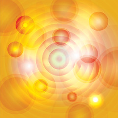 Canvas Print - Abstract Yellow, Gold and Orange Circles Background