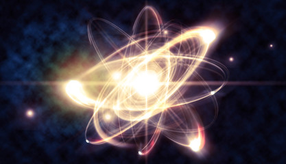 Wall Mural - atom particle