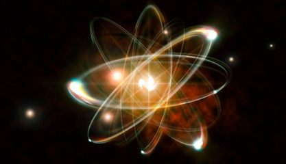 Wall Mural - atom particle