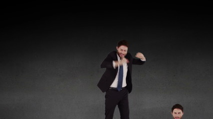 Poster - Composite video of businessman on podium