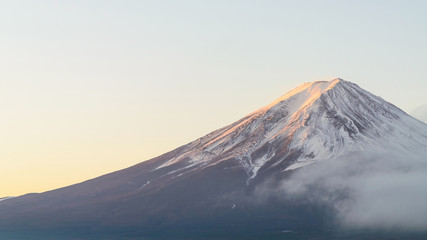 Wall Mural - mount fuji in autumn morning at kawaguchiko lake japan