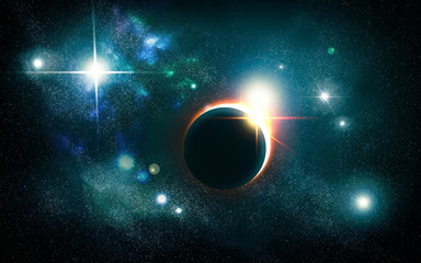 Wall Mural - eclipse universe starscape background
