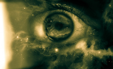 Wall Mural - eyeball universe background