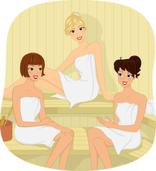 Sticker - Girls Friends Sauna