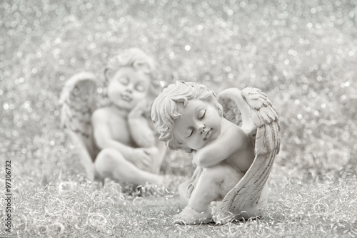 Foto Guardian angel with christmas decoration